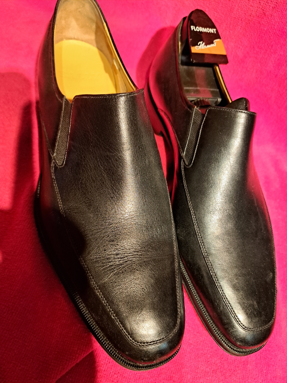 Bally Black Leather Slip-On Loafers